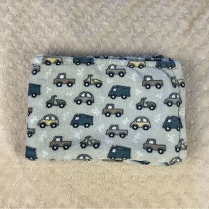 Adirondack Baby Car Truck Gray Blanket Scooter Blue White Yellow Green Lovey
